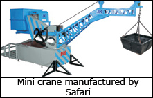 Mini crane manufactured by Safari