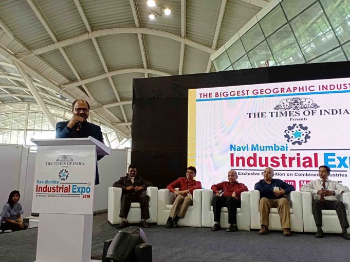 Mr. M.Q Sayyed giving speech at the Navi Mumbai Indusrtial Expo 2018