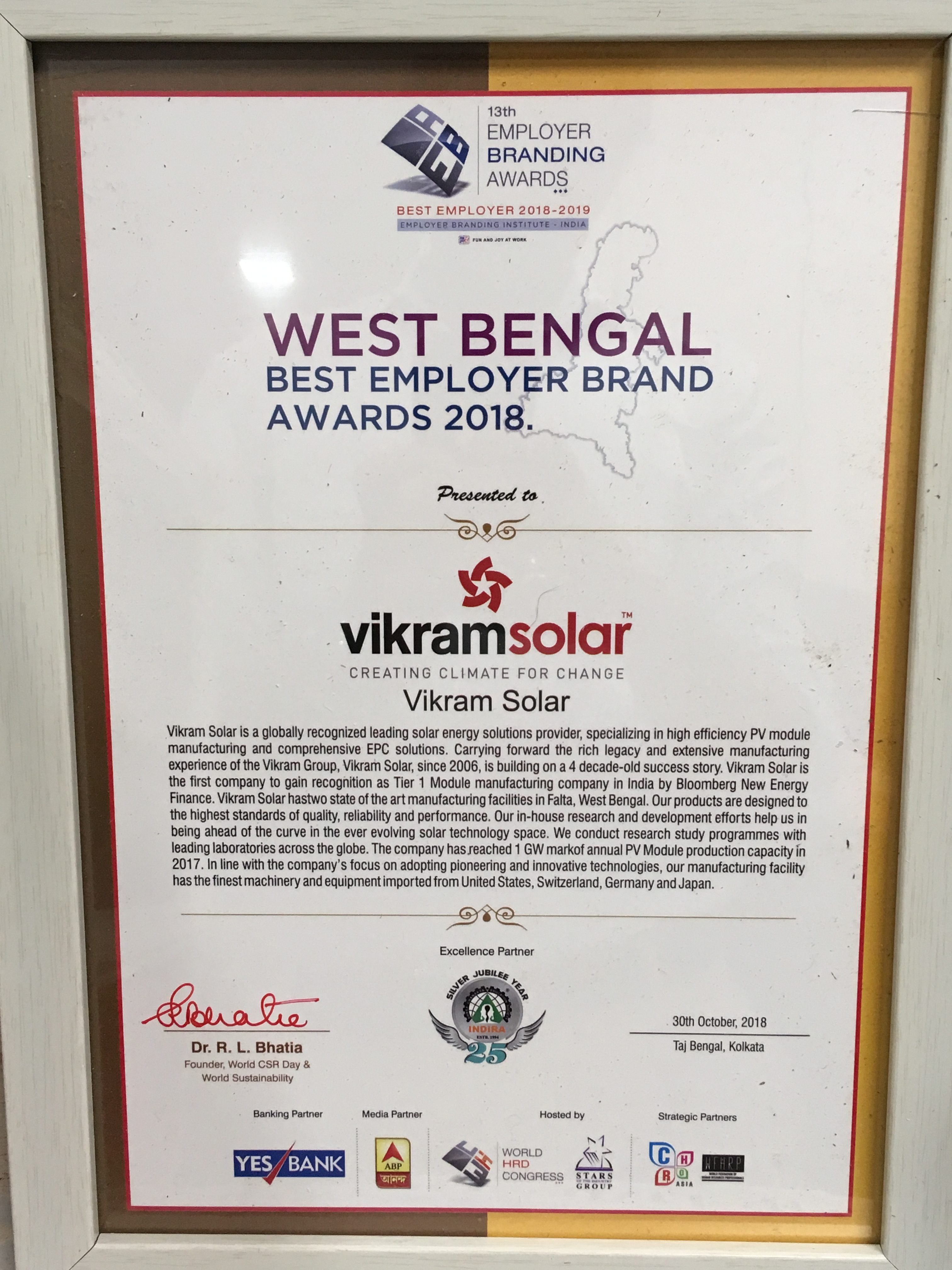 solar award