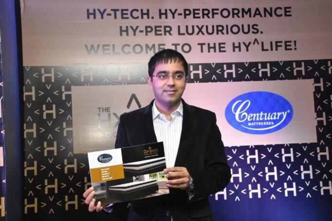 Mr. Uttam Malani, Executive Director of Centuary Mattresses launching the luxury collection -Hybrid Collection