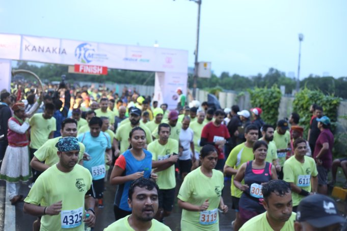 Over 4000 participants ran the Kanakia Monsoon Marathon Challenge