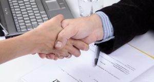Deal. handshake of Business People