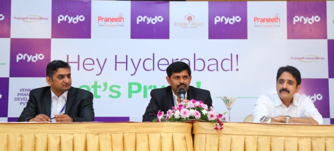 L-R, Srinivas Nidumolu, Head - Product Engineering, Narendra Kamaraju, Founder & MD, Prydo & Srikanth Chintalapati, Director Prydo