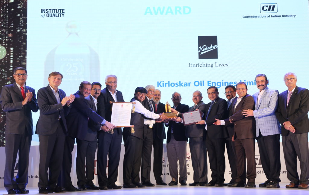 Kirloskar Oil Engines wins CII-Exim Bank Business Excellence Award 2019