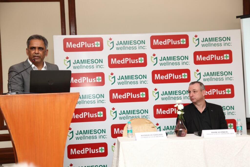 Madhukar Gangadi, Founder and CEO, MedPlus and Mark Hornick, President & CEO of Jamieson Wellness Inc