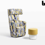 Bene-PARCS Wing Chair and pop up Stool