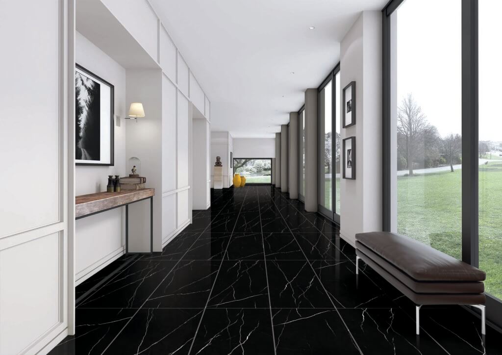 Super Gloss Marquina Black_Hotel Corridor_600x1200 MM