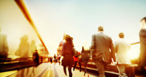 Business People Corporate Walking Commuting City Concept