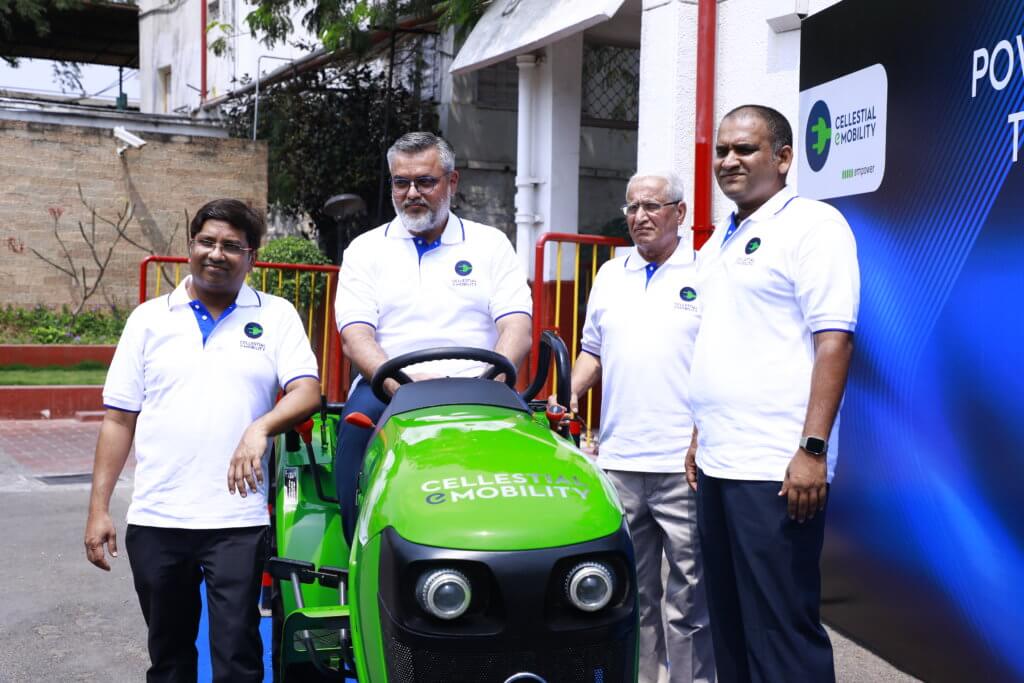 Cellestial E-Mobility Unveils New Electric-Tractor with Battery Swap & Regenerative braking