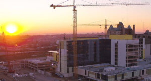 construction of hospital and college buildings