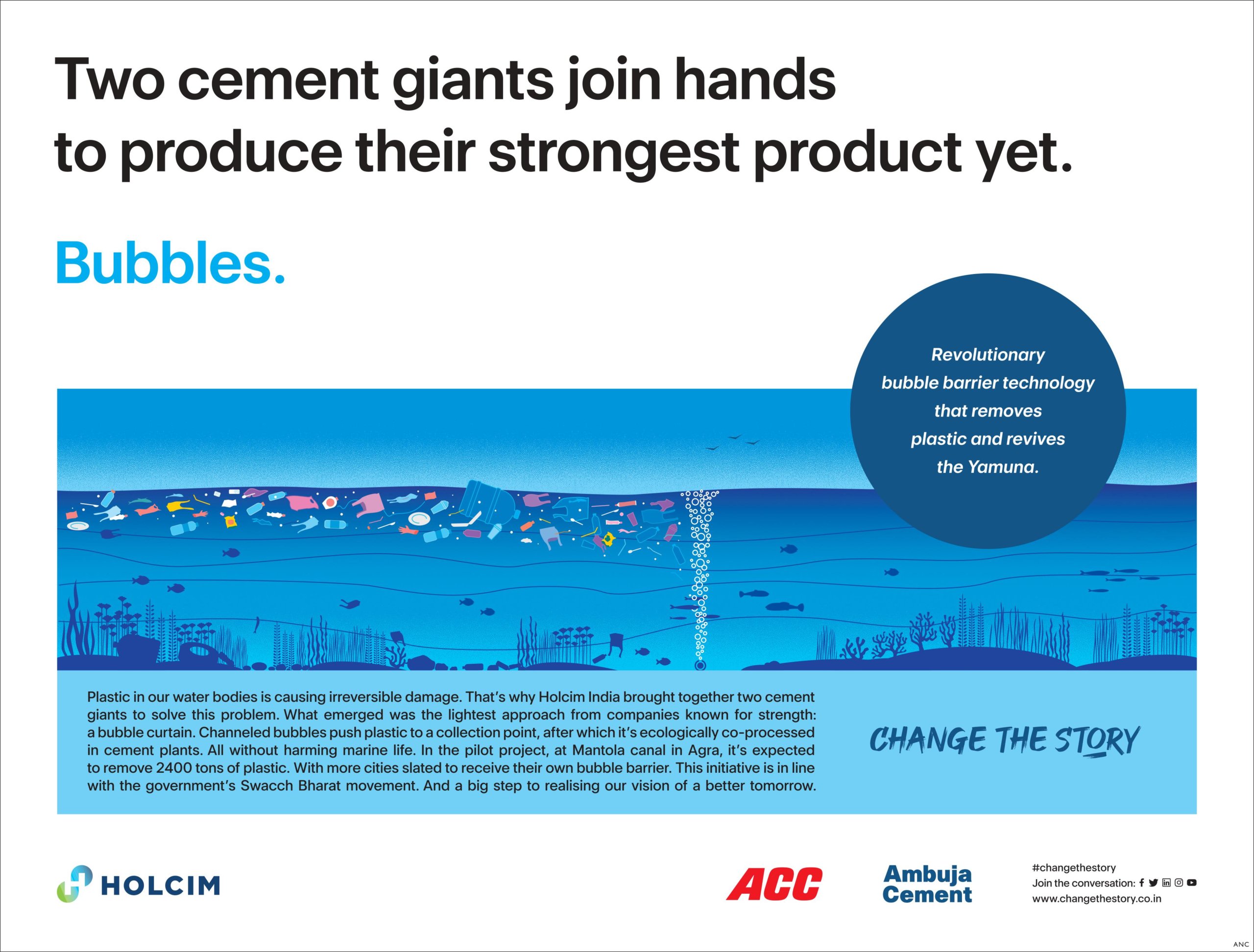 Holcim India and its two Operating Companies-Ambuja Cements and ACC launch their first Sustainability campaign #ChangeTheStory reinforcing their commitment to build a green future