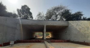 NCRTC has finished construction of Jangpura RRTS station underpass. This underpass is of four lanes and passing under Mathura Road enabling movement of every type of vehicles including heavy motor vehicles to the Jangpura RRTS station as well as train stabling cum maintenance yard being constructed at this location for all the three corridors of RRTS network.
