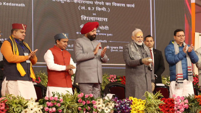 PM lays foundation stone for road, ropeway projects worth Rs 3,400 cr in Uttarakhand