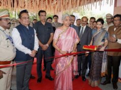 Union Finance and Corporate Affairs Minister Smt. Nirmala Sitharaman inaugurates newly-constructed Central Goods and Services Tax (CGST) Bhawan, in Ghaziabad