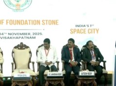 Union Commerce and Industry Minister and Andhra Pradesh Chief Minister lay foundation stone for Drone City and Space City in Andhra Pradesh