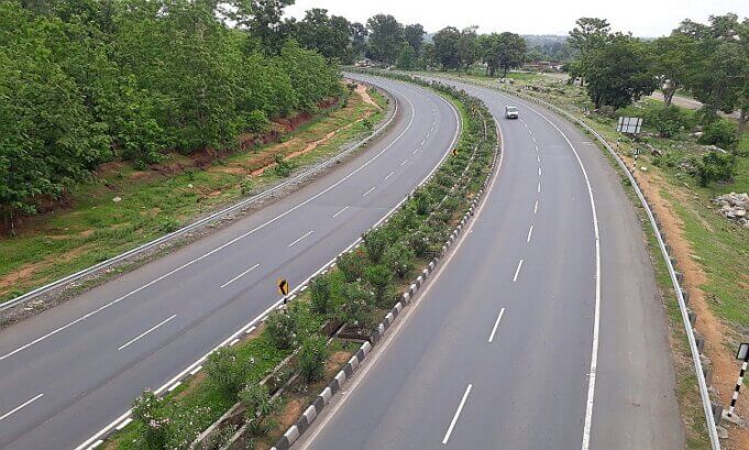 four lane highway